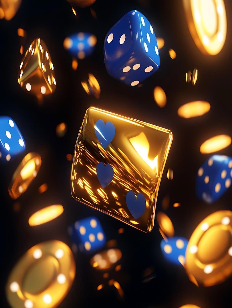 Tampilan dadu Lucky Dice bernuansa merah