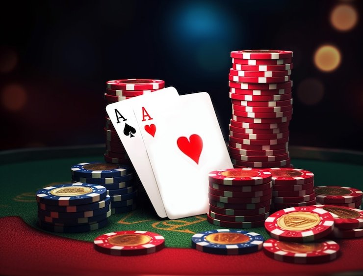 Layar utama playslot Hi-Lo bernuansa merah